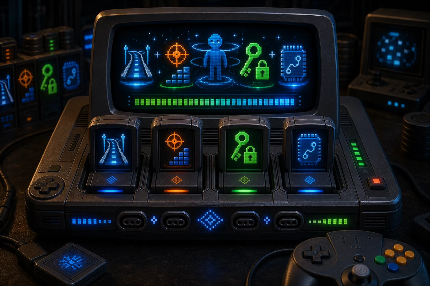 AI agent console cartridge workflow visualization
